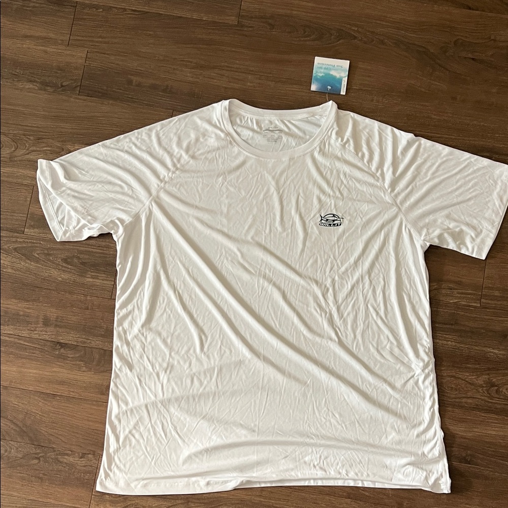 Men's White Performance Short-Sleeve Shirt